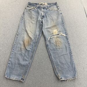 Levis 560 Jeans Men 34x30 Comfort Fit Distressed Worn Baggy Thick Denim